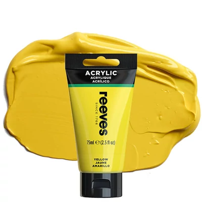 Reeves culori acrilice, 75 ml - yellow