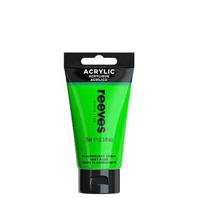 Reeves culori acrilice, 75 ml - fluorescent green