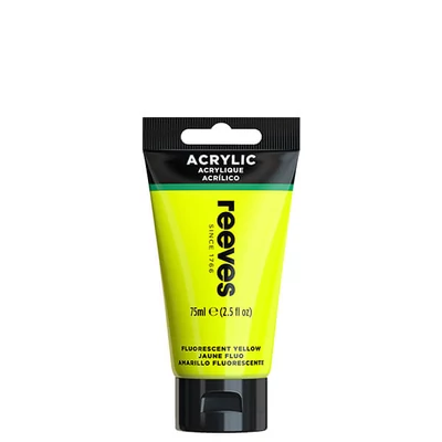 Reeves culori acrilice, 75 ml - fluorescent yellow