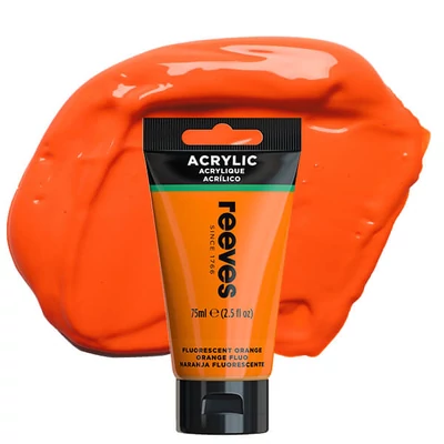 Reeves culori acrilice, 75 ml - fluorescent orange
