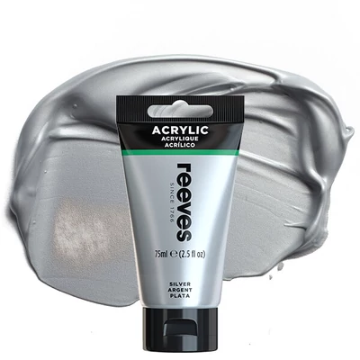 Reeves culori acrilice, 75 ml - silver
