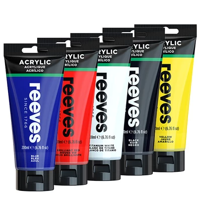 Reeves culori acrilice, 200 ml - culori diverse