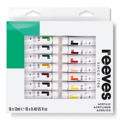 Reeves set culori acrilice, 18x12 ml