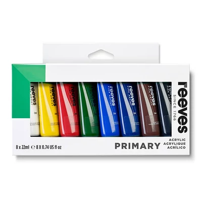 Reeves set culori acrilice, 8x22 ml