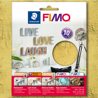 Folie de fum FIMO, 14x14 cm -  auriu, 10 coli