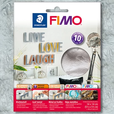 Folie de fum FIMO, 14x14 cm - argintiu, 10 coli