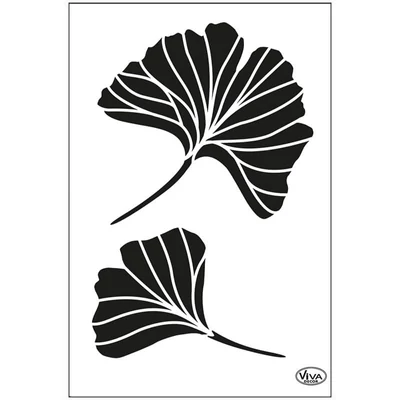 Șablon, 21x29,7 cm - Frunze de ferigă, ginko