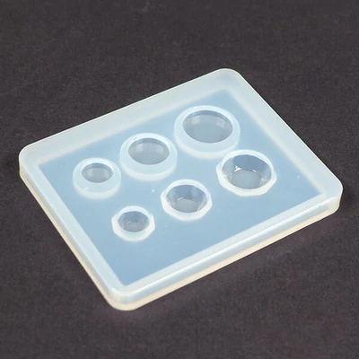 Matriță   din silicon pentru rasina sintetica - plat, rotund, neted-lustruit, 3-3 dimensiuni