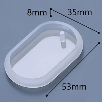 Formă din silicon pentru rășină sintetică- pandantiv plat, oval