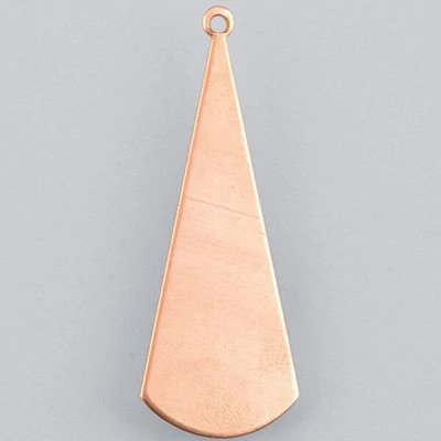 Baza din cupru rosu email email - triunghi, rotunjit, 42x16 mm