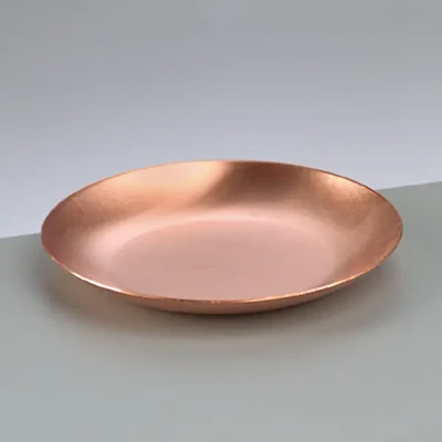 Bază din cupru roșu cu email – farfurie rotundă, 120 mm