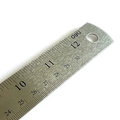 DELI rigla din oțel - 30 cm, 12 inch