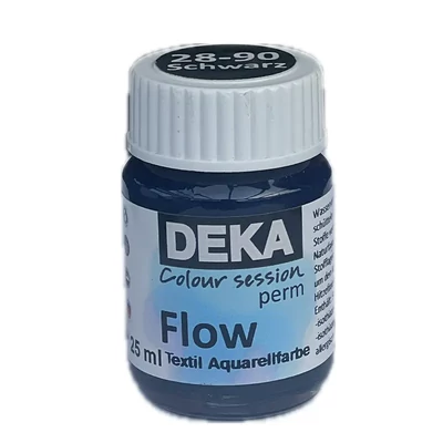 Vopsea textilă Deka PermFlow cu efect de acuarelă - 90 negru
