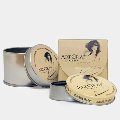 Grafit acuarelă ArtGraf  într-o cutie metalică - 60 g