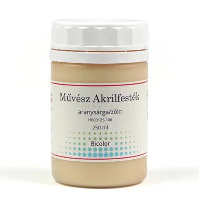 Vopsea acrilică de artist, 250 ml - bicolor, 106, galben auriu/verde