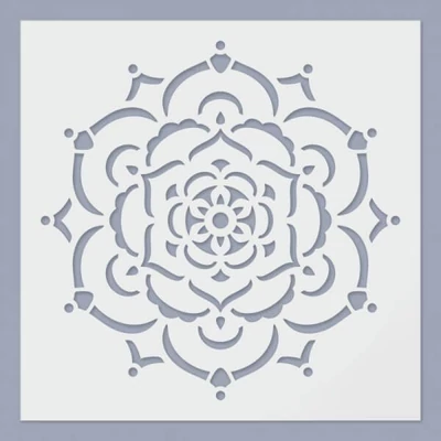 Șablon, 24,5x24,5 cm - Mandala, floare