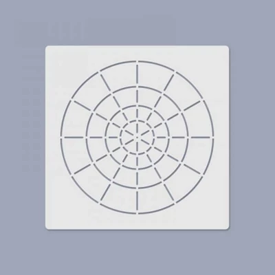 Șablon media, 14,5x14,5 cm, 1 model - cerc, divizat, 12