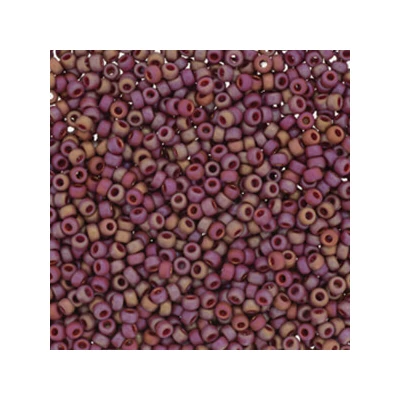 Mărgele de sticlă japoneză Miyuki, mărgele rocailles 11/0 - Frost Opaque Glaze Rainbow Dark Red