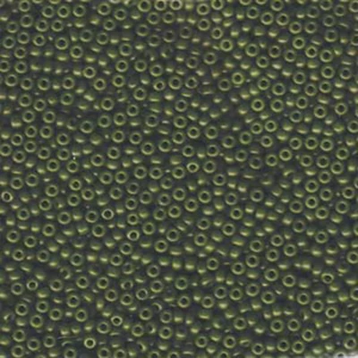 Mărgele de sticlă japoneze Miyuki, mărgele rocailles  11/0 - Special Dyed Olive Green