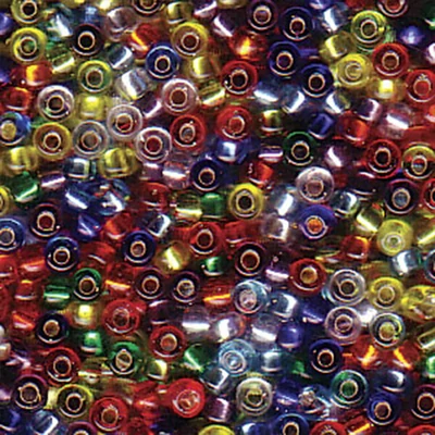 Mărgele de sticlă japoneze Miyuki, mărgele rocailles 11/0 - Mix Silver Lined Rainbow