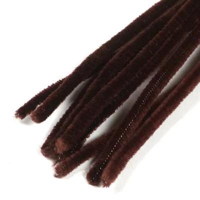 Chenille, 30 cm - maro închis, 10 buc