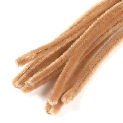 Chenille, 30 cm - maro deschis, 10 buc