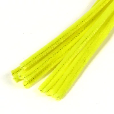 Chenille, 30 cm - galben lamaie, 10 buc