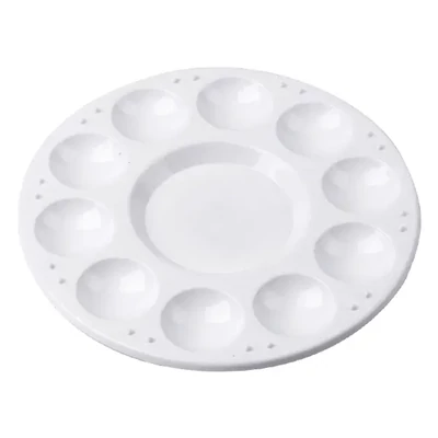 Paletă de pictură din plastic  - 17 cm, rotundă