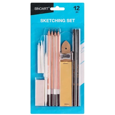  Set de desen și schiță Sketch and Drawing Set, 12 buc