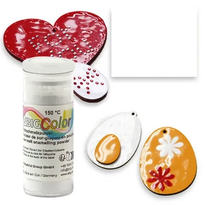 Pudră email hobby AbigColor, 10 ml - alb