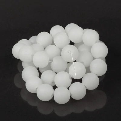 Ásványgyöngy - hókvarc, fehér kvarc, matt, 10 mm, 37 cm