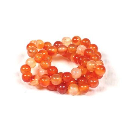 Perle din minerale  - Piersică jad, 6 mm, 1 șir