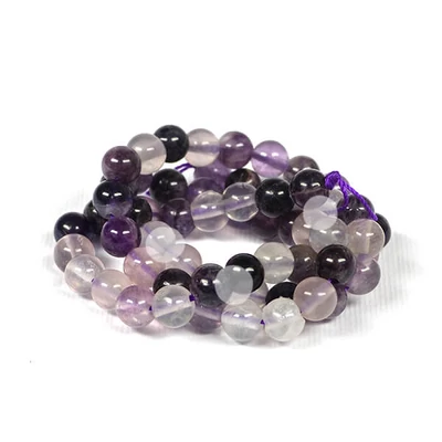 Perle din minerale  - Fluorit violet, 6 mm, 1 șir