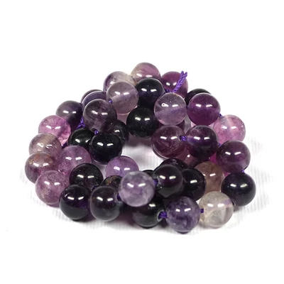 Perle din minerale  - Fluorit violet, 8 mm, 1 șir
