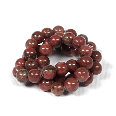 Perle din minerale  - Agat brazilian, 8 mm, 1 șir