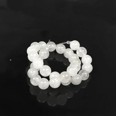 Perle din minerale  - Jad alb, 6 mm, 1 șir, 7"