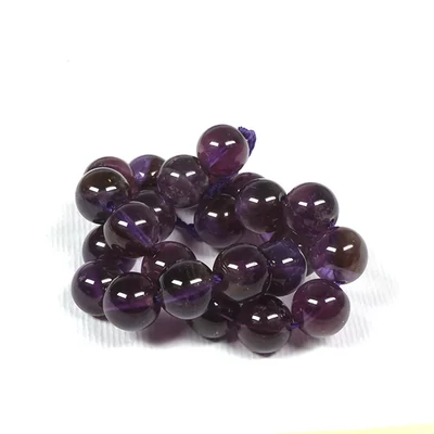 Perle din minerale,  - Ametist, 8 mm, 1 șir, 7"