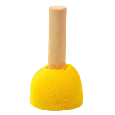 Pensulă de burete, rotundă - 50 mm, galben