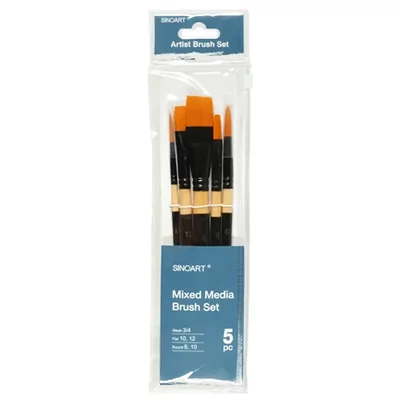 Set de pensule, sintetice - mixte, 5 buc
