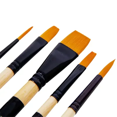 Set de pensule, sintetice - mixte, 5 buc