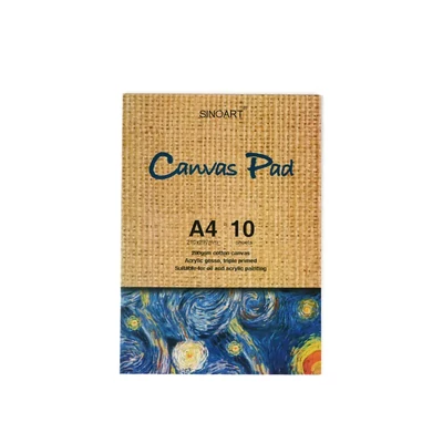 Pachet de pânză de pictură, 280 g, bumbac, 10 foi - A4