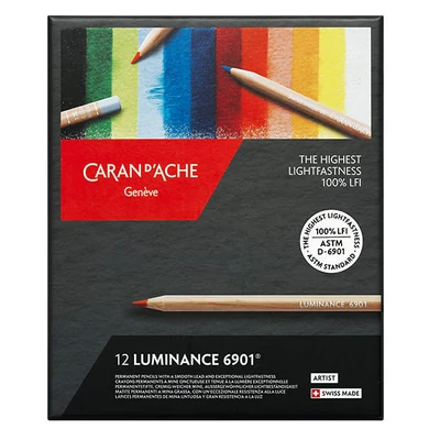Set creioane colorate Caran d'Ache Luminance 6901 - 12 buc