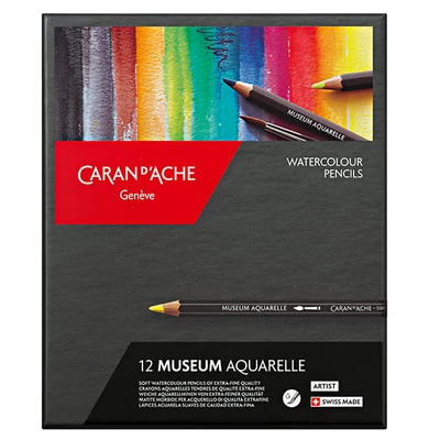 Set creioane acuarelă Caran d'Ache Museum- 12 buc