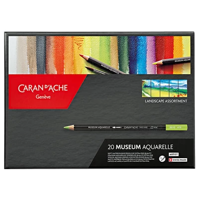 Set creioane acuarelă Caran d'Ache Museum - 20 buc, Landscape