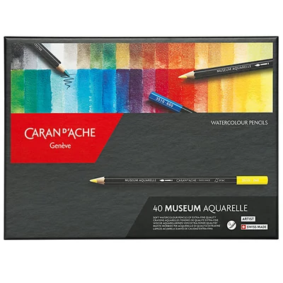 Set creioane acuarelă Caran d'Ache Museum - 40 buc