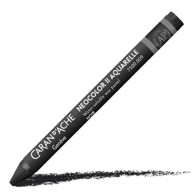 Cretă acuarelă Caran d'Ache Neocolor II - 009, black