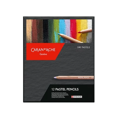 Set creioane pastel extra fine Caran d'Ache - 12 buc