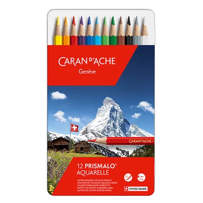 Set creioane acuarelă Caran d'Ache Prismalo - 12 buc