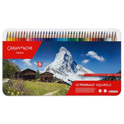 Set creioane acuarelă Caran d'Ache Prismalo - 40 buc