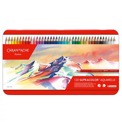 Set creioane acuarelă Caran d'Ache Supracolor Soft - 120 buc